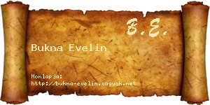 Bukna Evelin névjegykártya